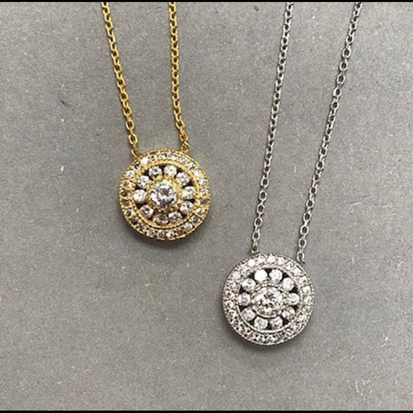 Cubic Zirconia Sterling Silver or Vermeil Pendant - Picture 2 of 9